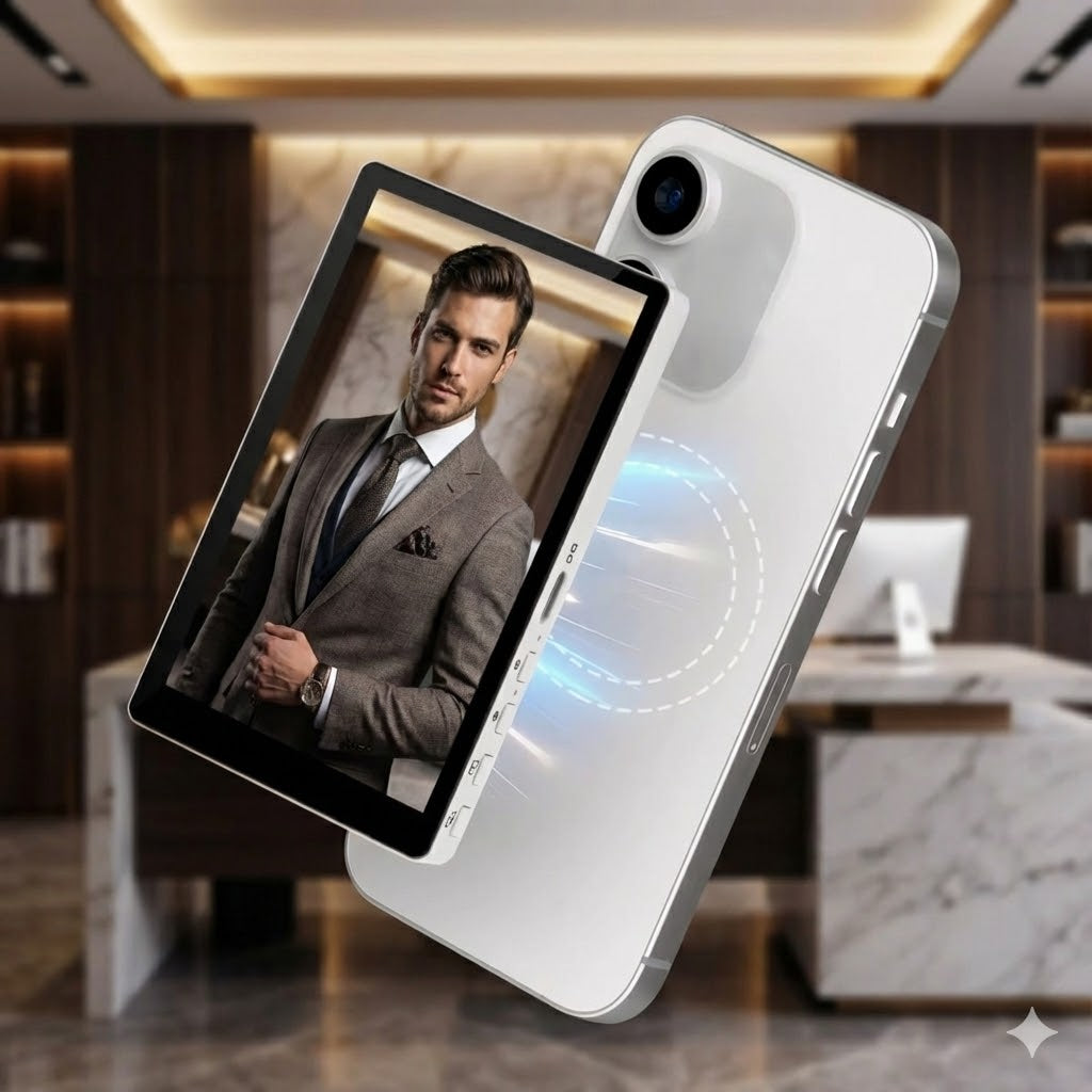 Wireless Magnetic Monitor Screen for Using Phone Rear Camera for Smartphone Selfie Vlog Live Stream Video Recording